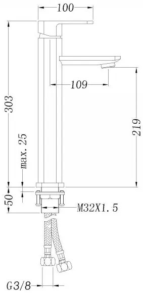 Bateria umywalkowa do łazienki 1234Chrom