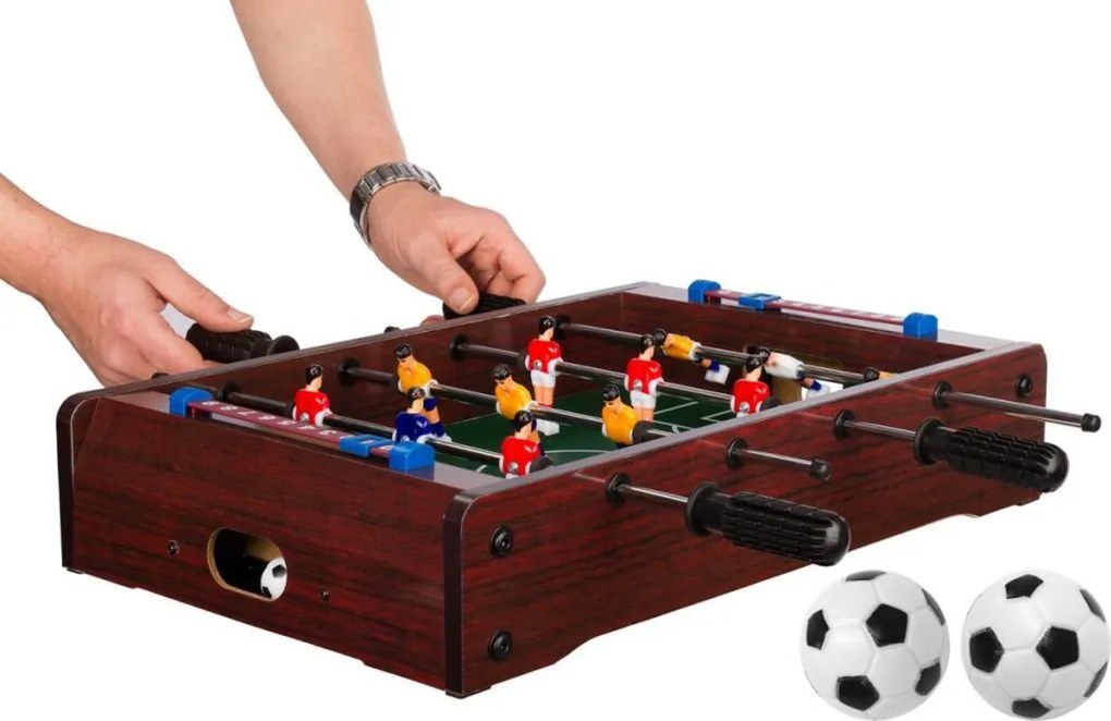 Mini piłkarzyki stołowe z 51 x 31 x 8 cm - ciemne