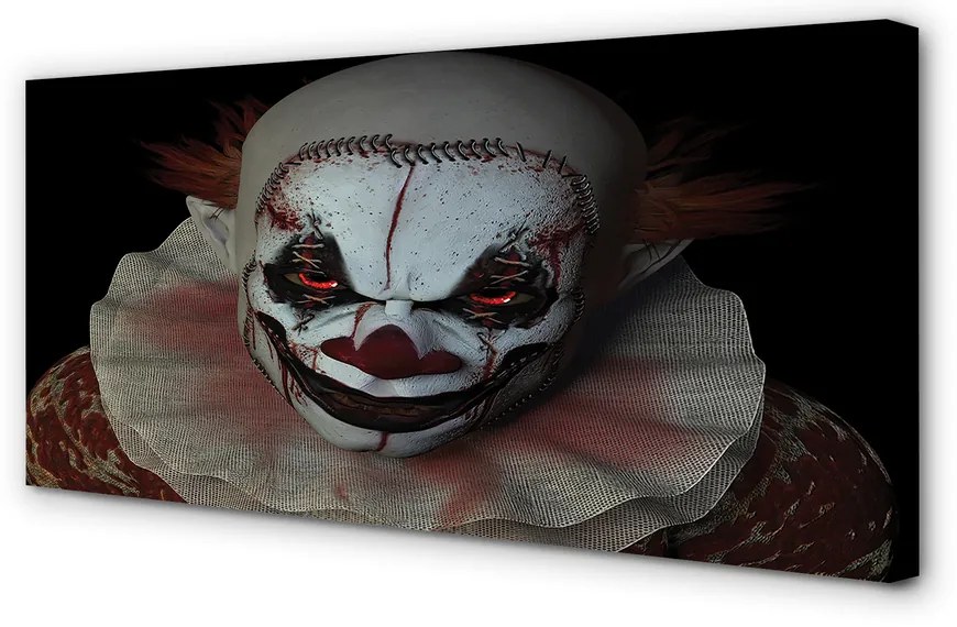 Obraz drukowany na płótnie Straszny Klaun