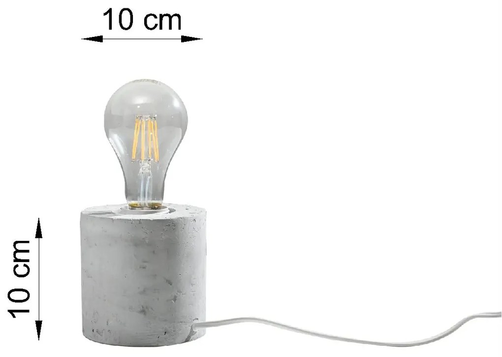 Betonowa lampka biurkowa w stylu loftowym - 7X EX586 W9-G31