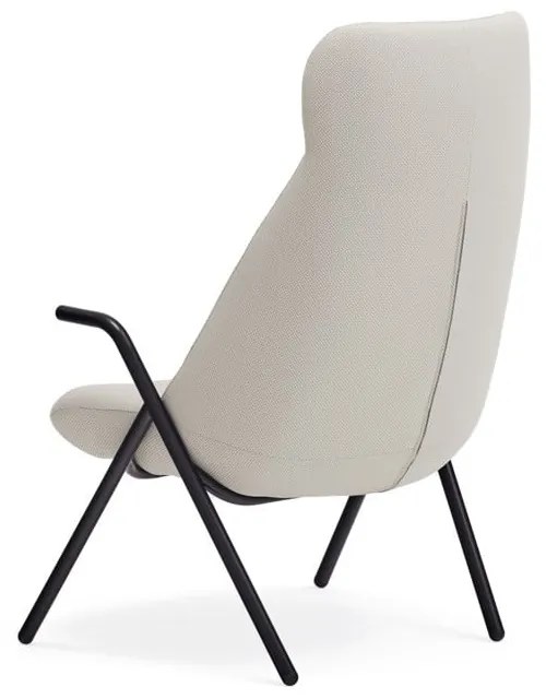 Biały fotel Teulat Dins, wys. 114 cm