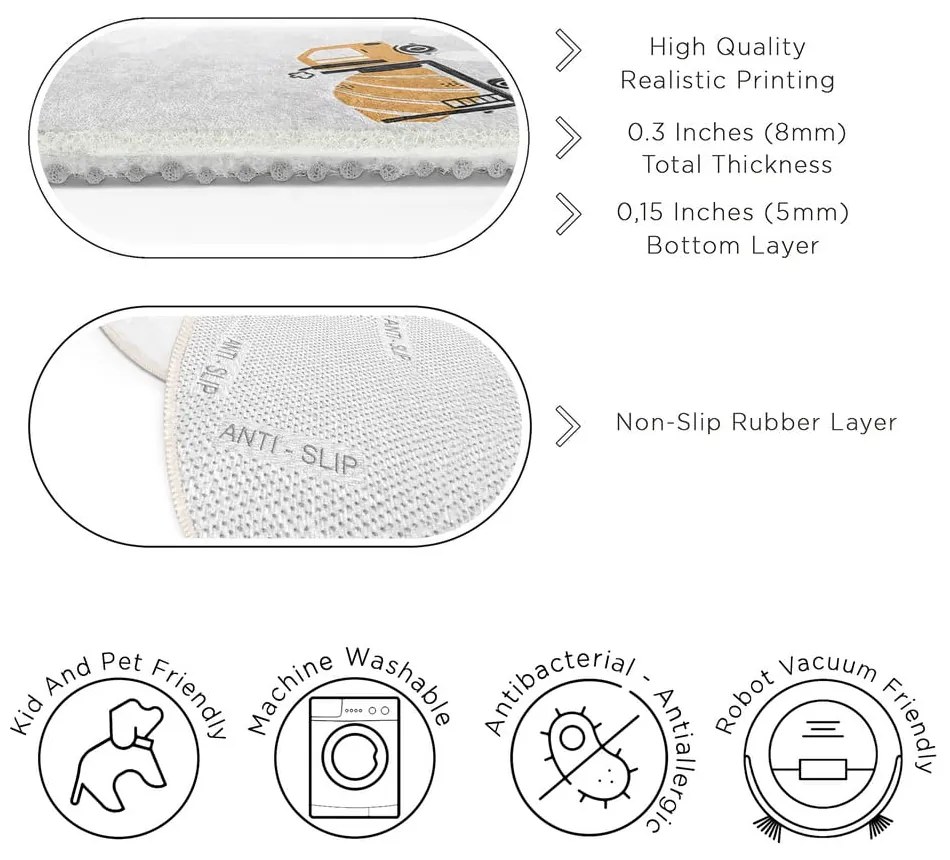 Dywan dziecięcy odpowiedni do prania ø100 cm Snowy Hills – Mila Home