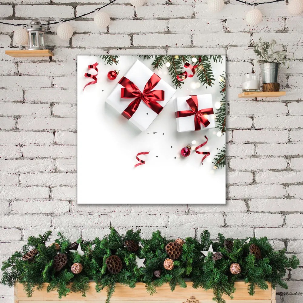 Obraz Canvas Święta Prezenty Ozdoby Gałązki