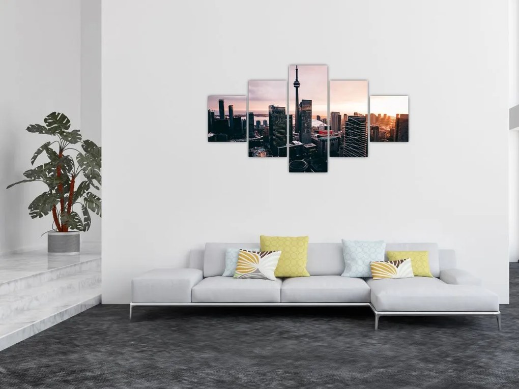 Obraz - Widok na centrum miasta (125x70 cm)