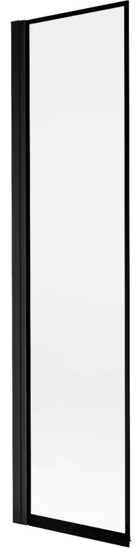 Mexen Mist parawan nawannowy 1-skrzydłowy lewy 50 x 150 cm, czarna ramka, czarny - 8A9-050-001-70-70-L