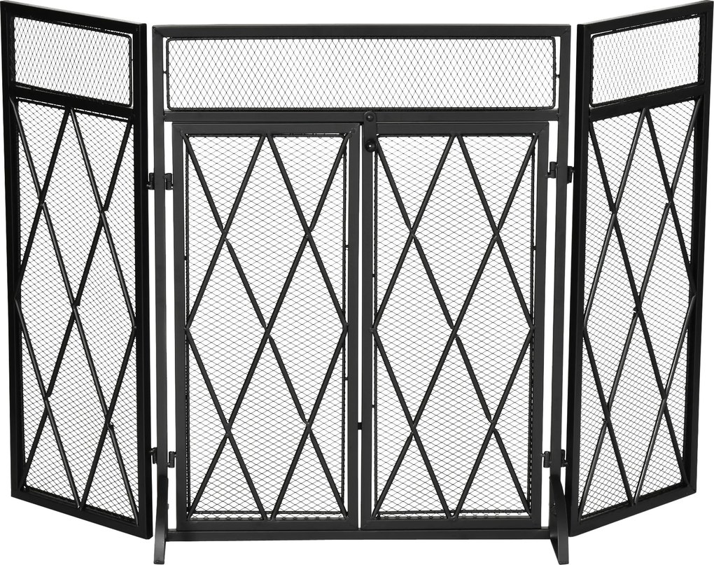 HOMCOM parawan kominkowy 120 cm x 11,5 cm x 79 cm