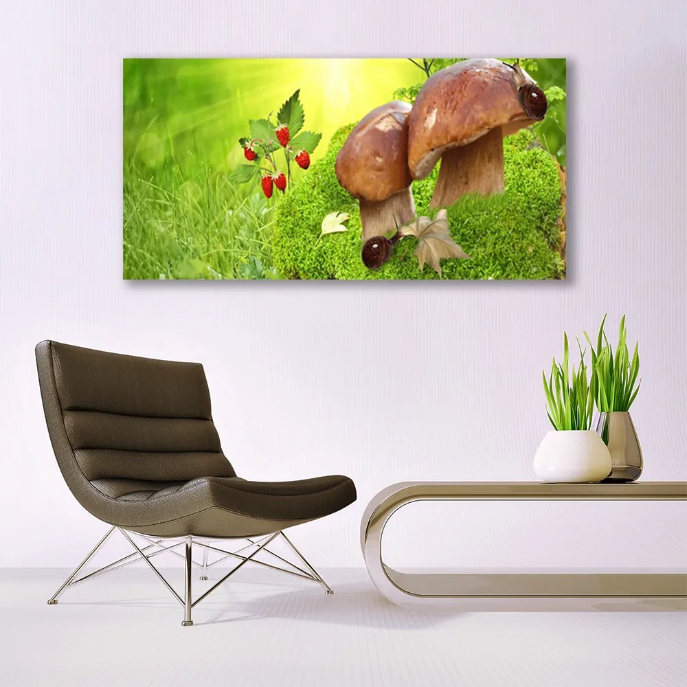 Obraz na płótnie Dary Lasu: Grzyby i Poziomki