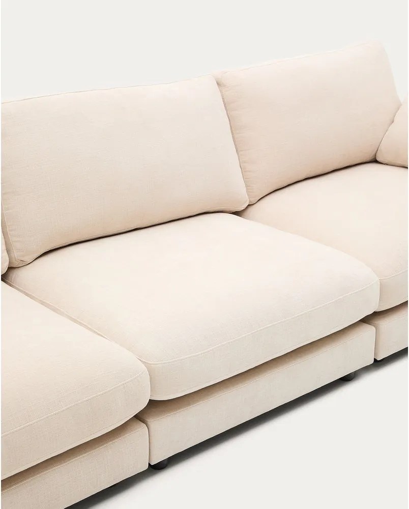 Beżowa sofa z tkaniny szenilowej 300 cm Gala – Kave Home