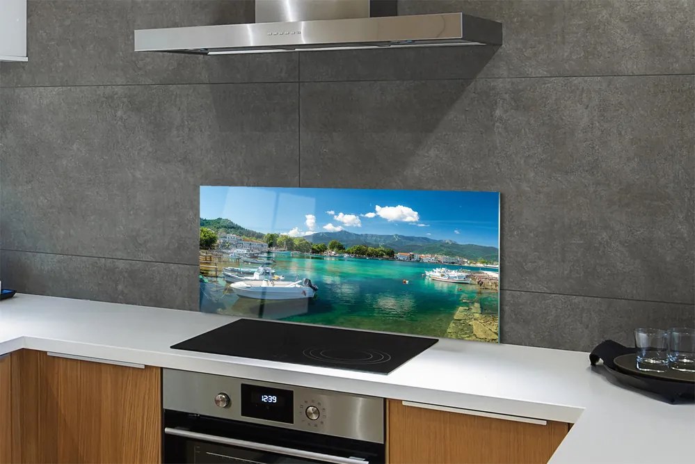 Panel Szklany Spokojna Przystań u Stóp Gór