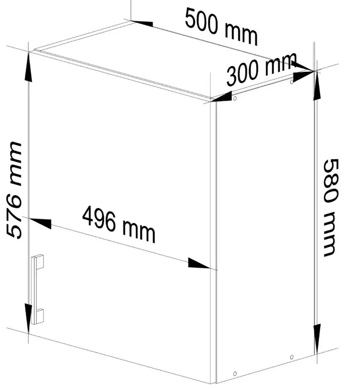 Szafka kuchenna górna dąb sonoma 50 cm - Napolo 15X