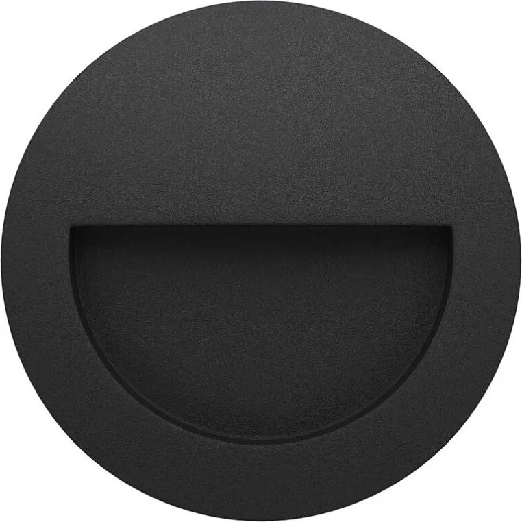 Beneito & Faure - Mis R Wall 3W LED Recessed Step Light - Okrągła lampa ścienna schodowa IP65 Switch 2700K/3200K/4000K - Czarna