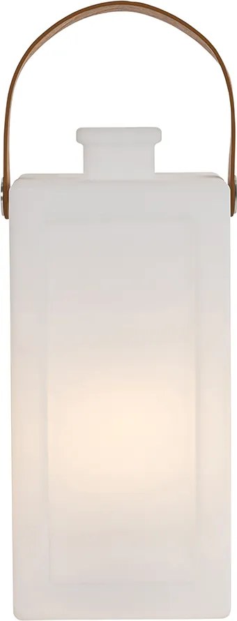 Zestaw 2 lamp stołowych biały efekt płomienia ładowalne IP44 - Stard