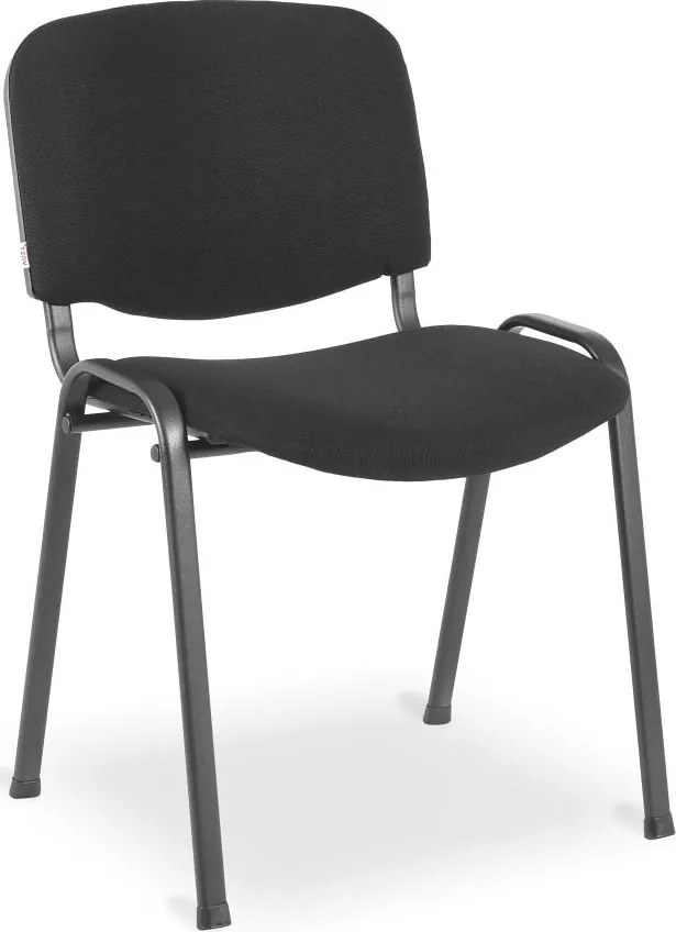 Czarne Konferencyjne Krzesło Sztaplowane Tapicerowane G3-D01