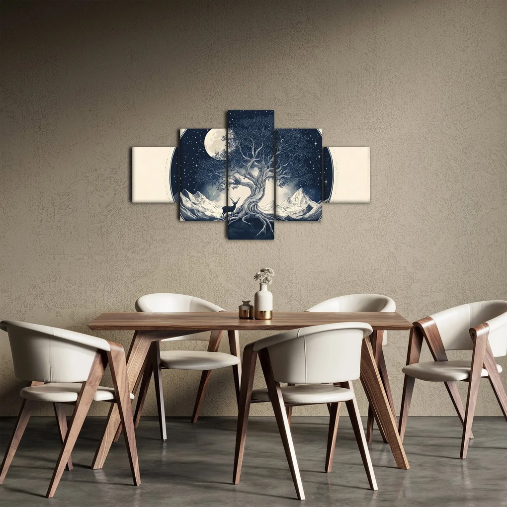 Obraz – Magiczne drzewo z jeleniem I. (125x70 cm)