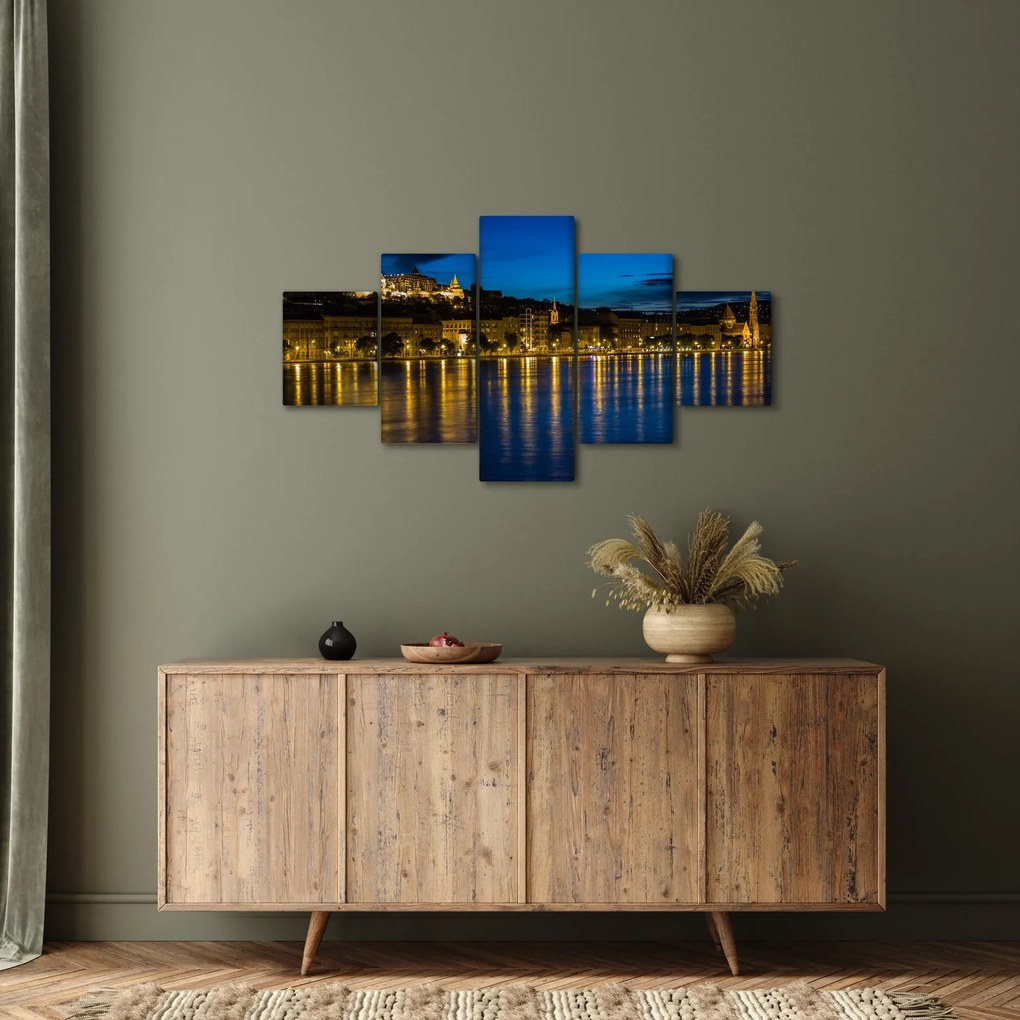 Obraz miasta nocą (125x70 cm)