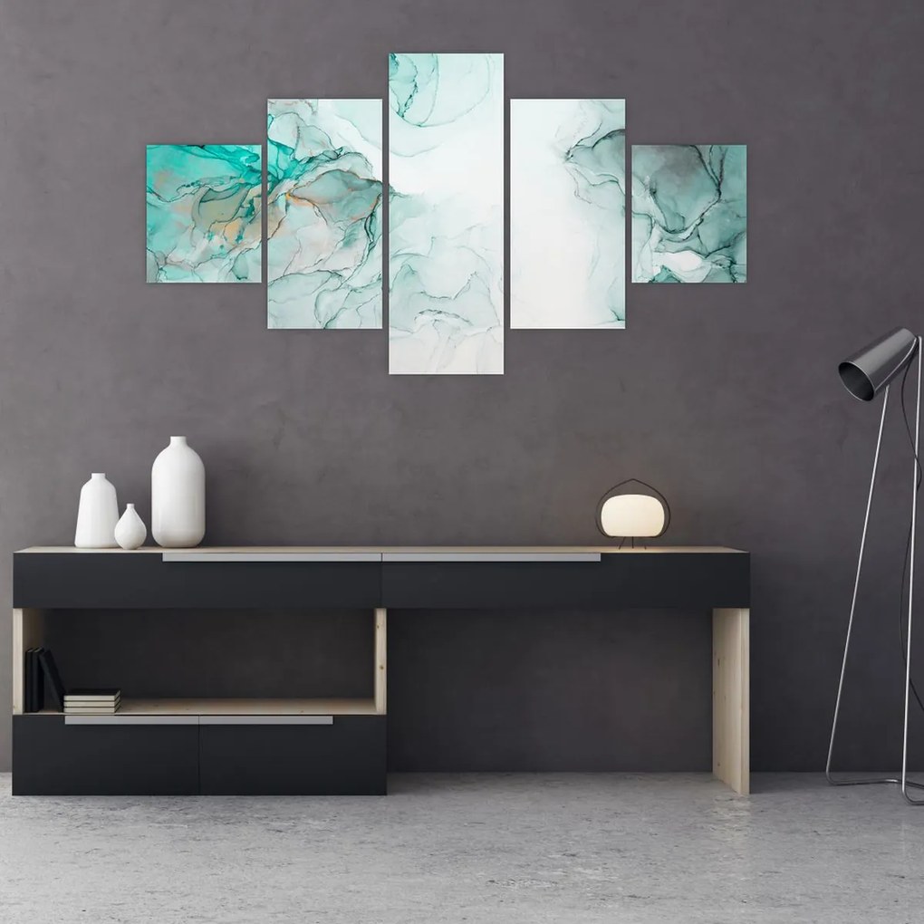 Obraz - Atramentowa abstraakcja 2 (125x70 cm)