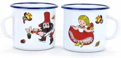Belis Emaliowany kubek Večerníček, 8 cm, 0,35 l