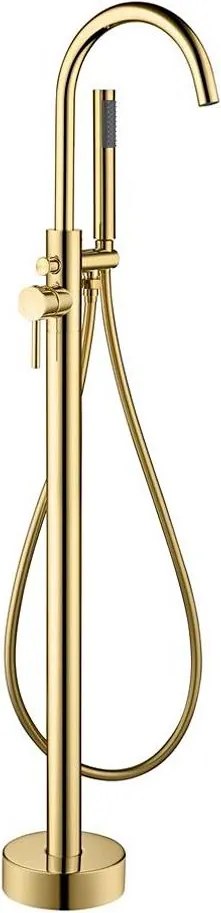 Wolnostojący zestaw wannowy 116 cm z baterią, mosiądz