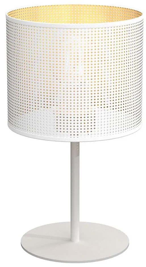 Lampa stołowa LOFT SHADE 1xE27/60W/230V śr. 18 cm biały/złoty