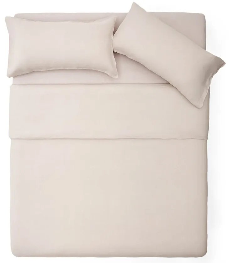 Szarobeżowa pościel jednoosobowa z mieszanki lnu 150x220 cm Simmel – Kave Home