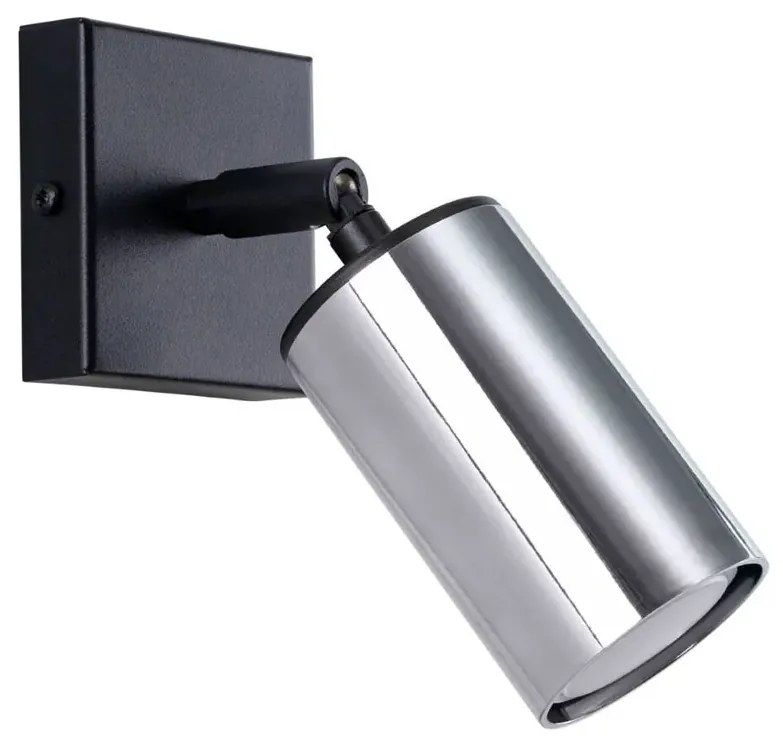 Kinkiet reflektor tuba czarny + chrom - A576 G5-Z45