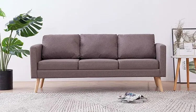 Trzyosobowa kanapa w kolorze taupe - Imex 3X