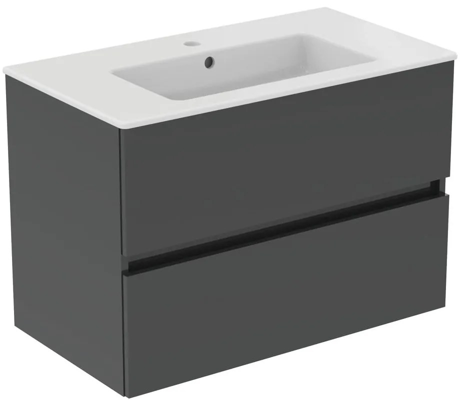 Szara wisząca szafka pod umywalkę 80x55 cm Eurovit+ – Ideal Standard