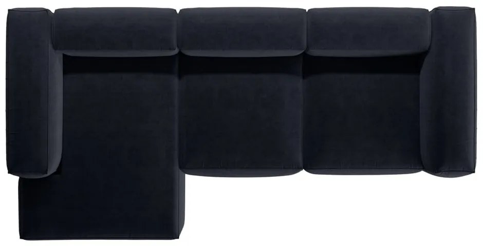 Ciemnoniebieski narożnik (lewostronny/z szezlongiem) Bergano – Cosmopolitan Design