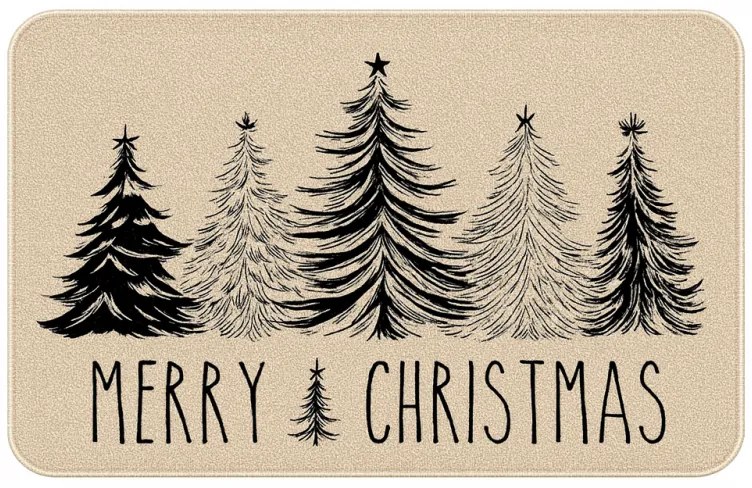 Świąteczna wycieraczka BLACK FOREST 60x90 cm, beżowa