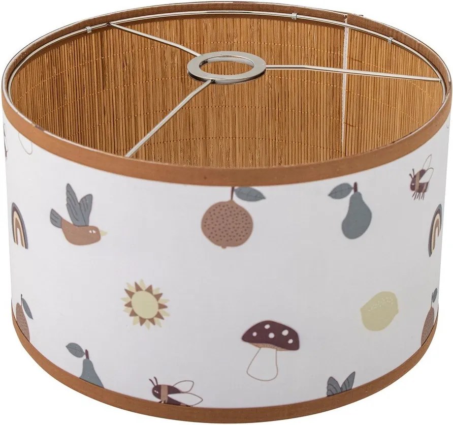 Biało-brązowy klosz do lampy dziecięcej z tekstylnym kloszem ø 34 cm Agnes – Bloomingville Mini