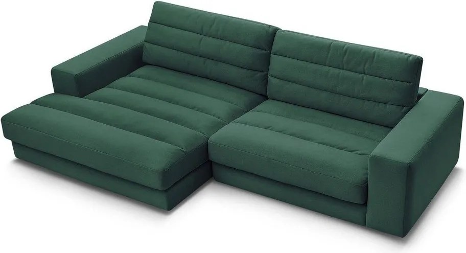 Zielony aksamitny narożnik (lewostronny/z szezlongiem) Sierra – Bobochic Paris