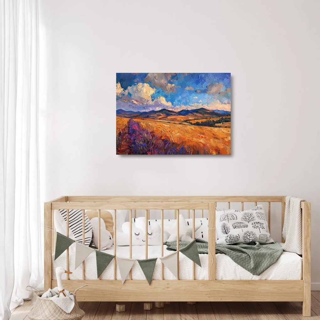 Obraz na szkle - Obraz olejny przedstawiający krajobraz (70x50 cm)