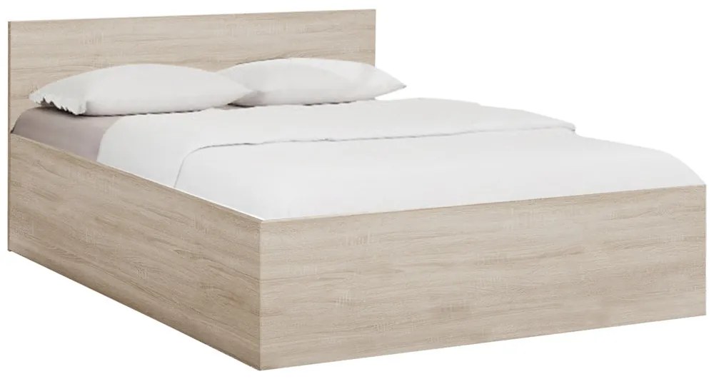 Łóżko SOFIA 180 x 200 cm, dąb sonoma Stelaż: Ze stelażem listwowym rolowanym, Materac: Materac Coco Maxi 20 cm