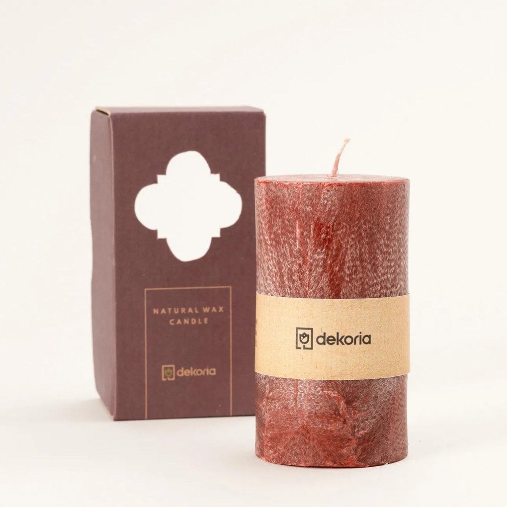 Świeca zapachowa palmowa walec Burgundy