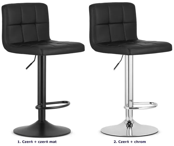 Czarny tapicerowany hoker do wyspy kuchennej D3-S91