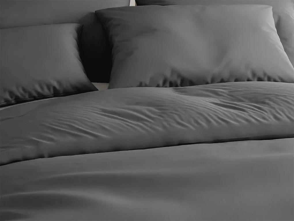 PrzytulneMieszkanie.pl PrzytulneMieszkanie.pl Bawełniana pościel LUX ciemnoszara z hotelową kieszenią Rozmiar pościeli: 70 x 90 cm | 140 x 200 cm