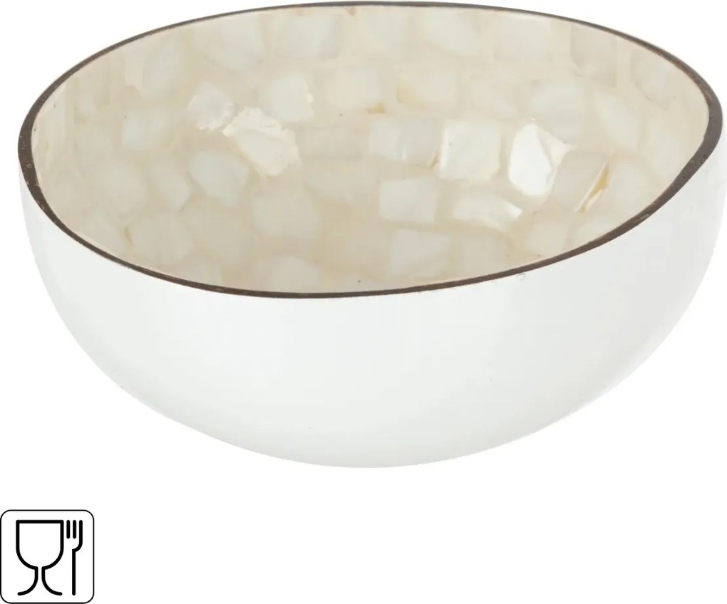 Plastowa miska KOKO 13 cm, biała