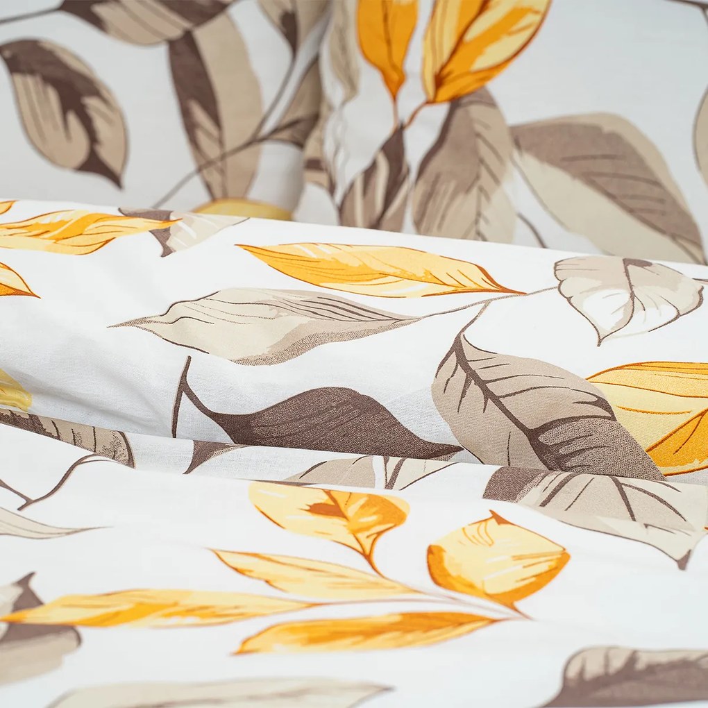 4Home Pościel bawełniana Autumn Leaves, 140 x 200 cm, 70 x 90 cm
