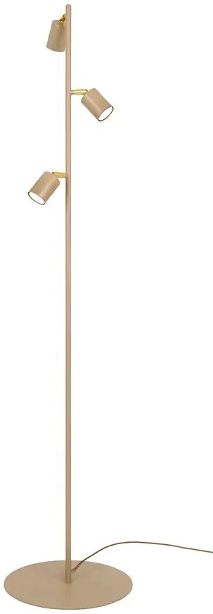 Beżowa metalowa lampa podłogowa T2-M63