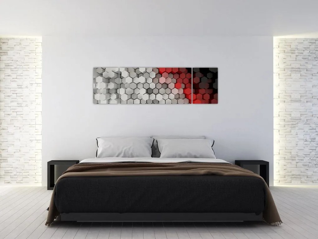Obraz - sześciokąty 3D (170x50 cm)