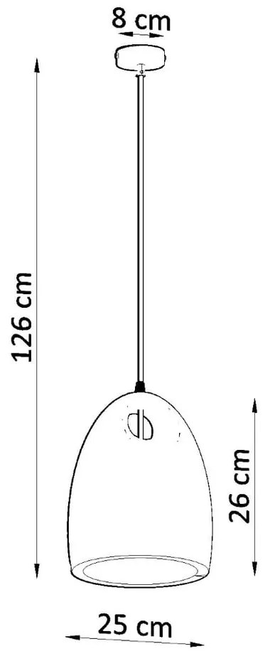 Biała lampa wisząca z ceramicznym kloszem ø 25 cm Sativa – Nice Lamps