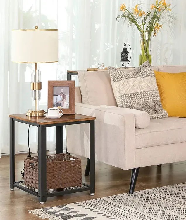 Industrialny Stolik Kawowy Z Półką D5-T52