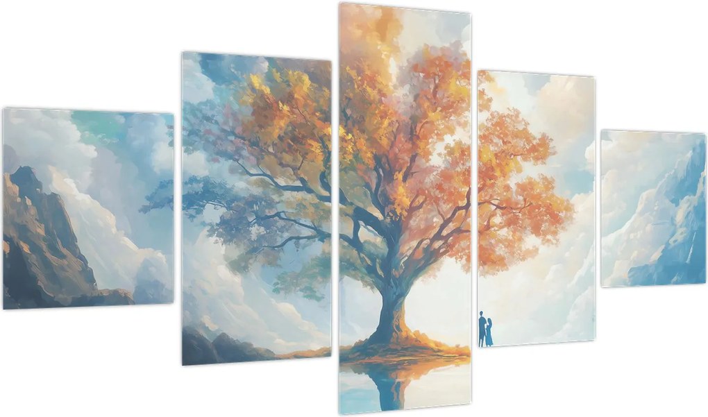 Obraz – Drzewo życia i miłości (125x70 cm)