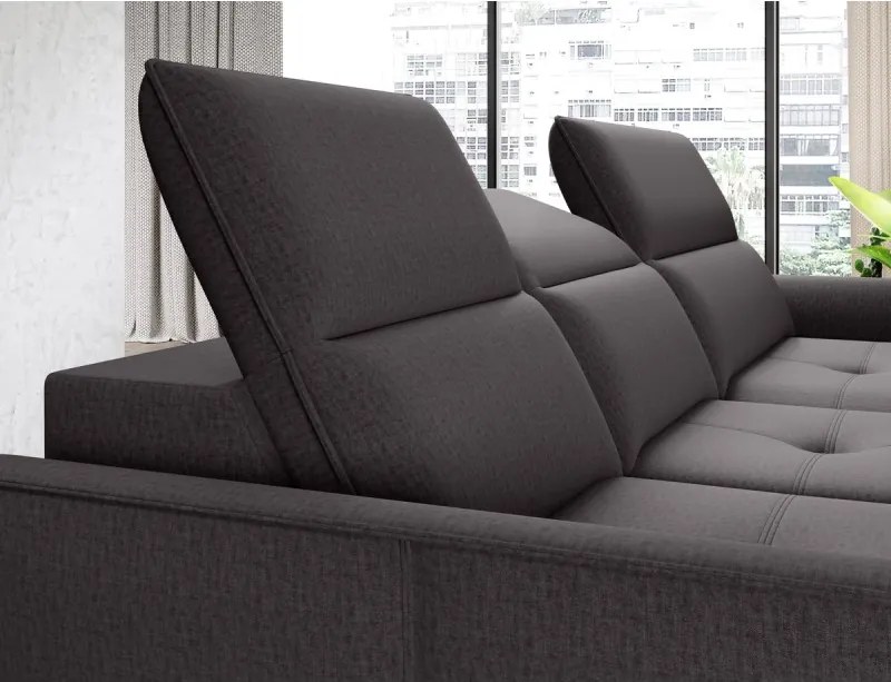 Narożnik MURILLO S Mini z elektryczną regulacją siedziska Lewostronny w tkaninie VOGUE 15 WERSAL