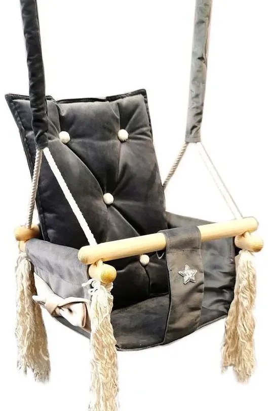 Szara huśtawka dla dziecka Z7-M77