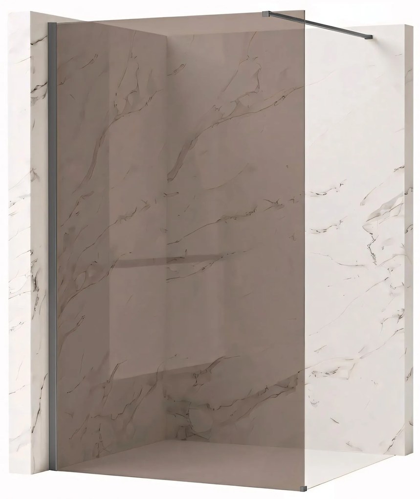 Kabina prysznicowa Walk-In Rea Flexi Brown / Tytan 100