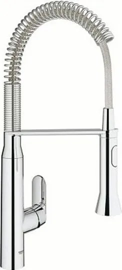 Bateria Kuchenna GROHE K7 Wysoki Wylew Chrom z Wyciąganą Deszczownicą