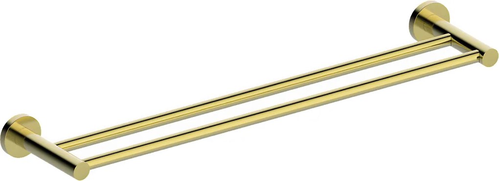 Luisa wieszak na ręczniki z 2 drążkami szczotkowanego złota - Essebagno