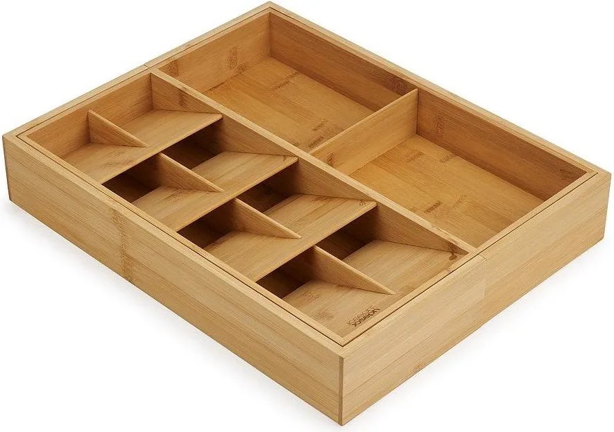 Regulowany bambusowy organizer na sztućce do szuflady w naturalnym kolorze 32 x 40 cm DrawerStore Bamboo – Joseph Joseph