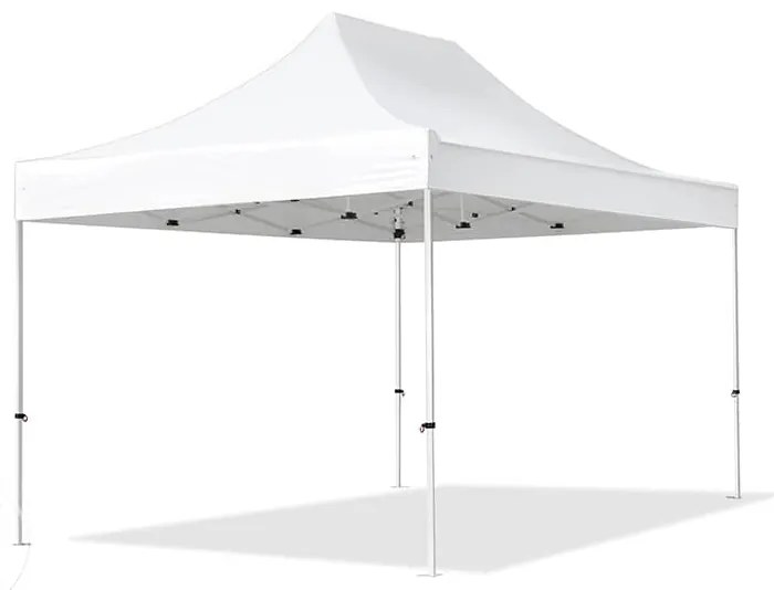 TOOLPORT 3x4,5 m Namiot Ekspresowy, ECONOMY Stal 30mm, ze ścianami bocznymi, okna panoramiczne, biały - (59048)